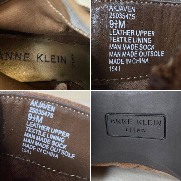 Anne Klein Javen Suede Leather Booties Size 9.5 - Picture 10 of 15